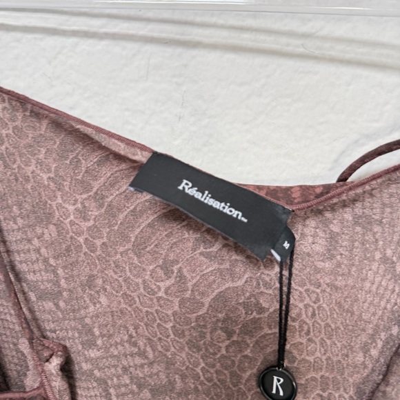 Realisation Penelope Dress Python Brown Size Medium - Picture 5 of 10